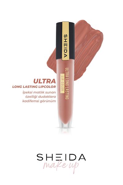 Sheida Long Lasting Matte Liquid Lipstick with Intense Pigment and Vitamin E - No 23