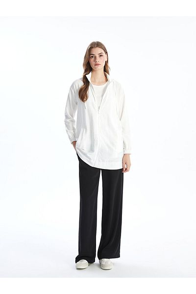LC Waikiki New Season Hooded Plain Oversize Women's Tunic - S5G131Z8