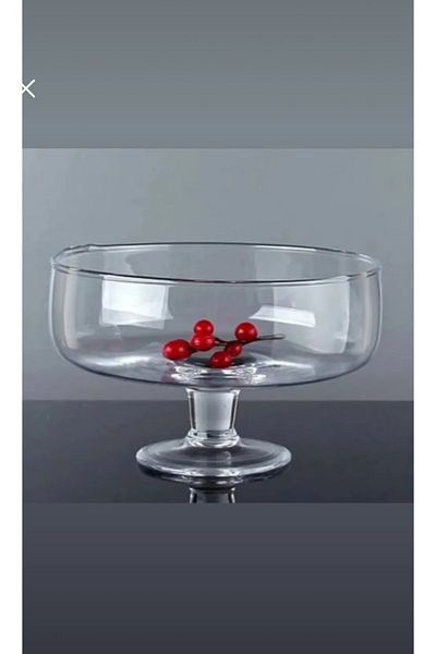 SEVEN7 Medium Size Footed Fruit Salad Chips Plate 19X15Cm Height