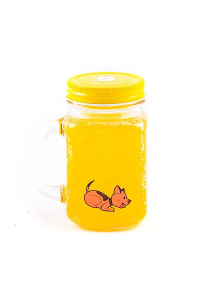 Biggdesign Dogs Lemonade Jar Mug With Handle