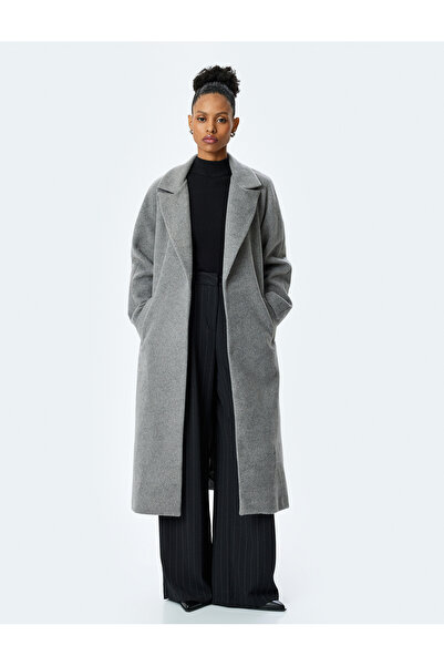 Koton Довгорукавный пальто с карманами и поясом