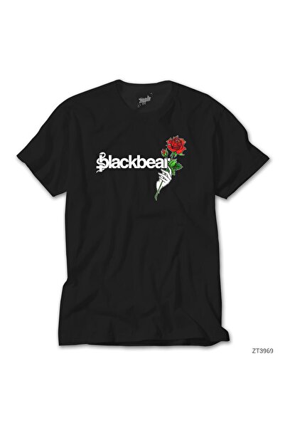 CrowsGate Μπλουζάκι Blackbear Hand Held Rose Μαύρο