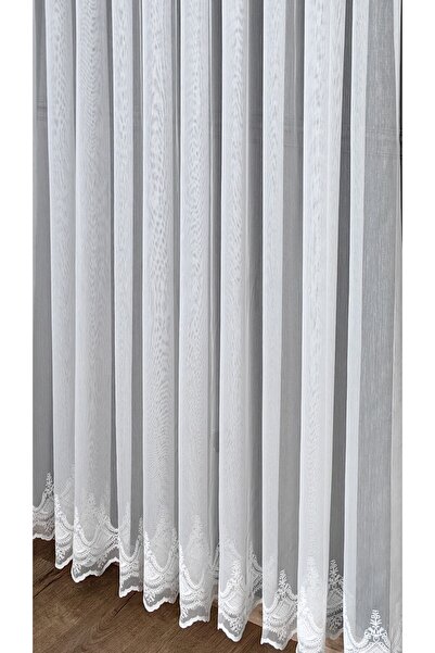 Yuka Linen Floor Wide Skirt Luxury Laced Tulle Curtain 1/3 Close Pleat Does Not Want Crinkle Ironing