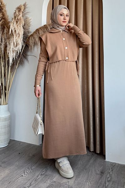 InStyle بدلة الجمل مع فستان بوليرو