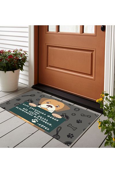 Egebella Non-Slip Base Printed Decorative Door Mat