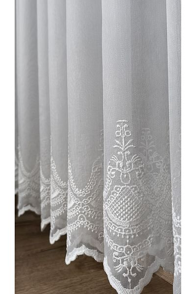 Yuka Linen Floor Wide Skirt Luxury Laced Tulle Curtain 1/3 Close Pleat Does Not Want Crinkle Ironing