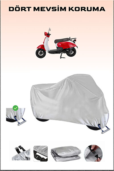 Breen Motorcycle Tarpaulin Compatible with Lock for Mondial Turismo, Gray, Sa...