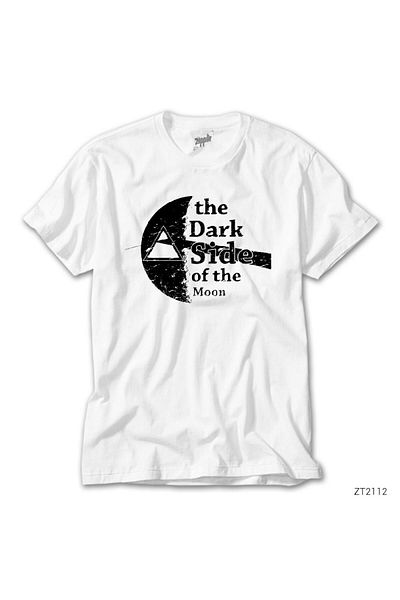 CrowsGate Pink Floyd Half Moon White T-Shirt