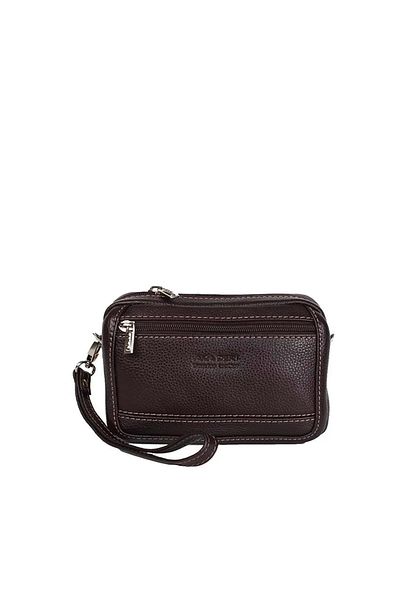 Aka Deri Aka Leather 112 Portfolio Bag - Shoulder and Angle Brown