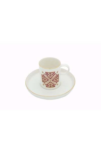 Porland Arabesque Pattern Coffee Cup with 6 Plates