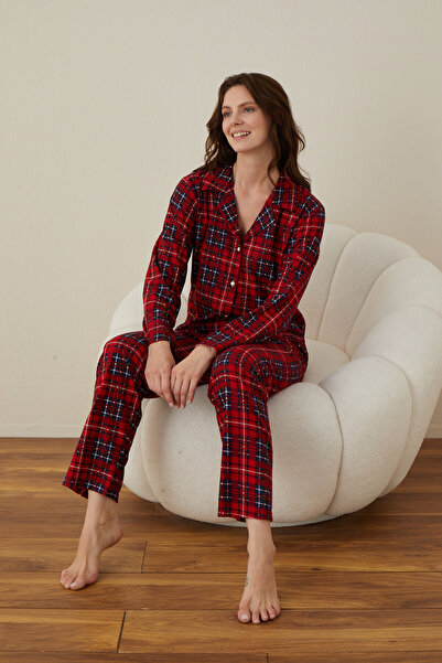 CALİA Leopard Print Suede Shirt Collar Pajamas Set - Women's