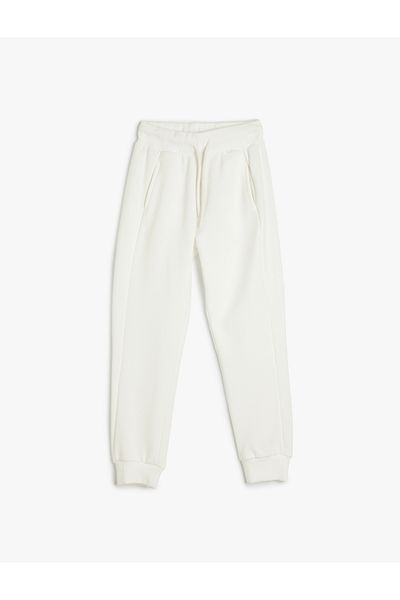 Koton Basic Jogger Sweatpants with Tie Waist Pocket Detail