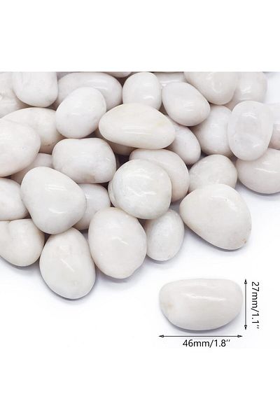 Generic River Rock Stones Pebbles 2-3cm Natural Decorative Polished Mixed White Pebbles 10lb (4.5 KG)