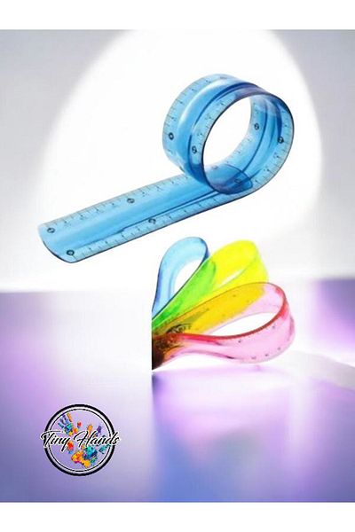 tiny hands 30cm Unbreakable Ruler Flexible Unbreakable Ruler 30cm Blue Unbreakable Ruler Drawing Ruler 1 Piece Ruler