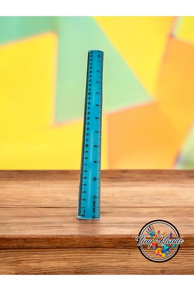 tiny hands 30cm Unbreakable Ruler Flexible Unbreakable Ruler 30cm Blue Unbreakable Ruler Drawing Ruler 1 Piece Ruler