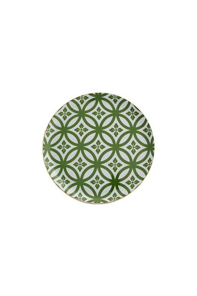 Porland Morocco Pattern 1 Green Flat Plate 24 cm