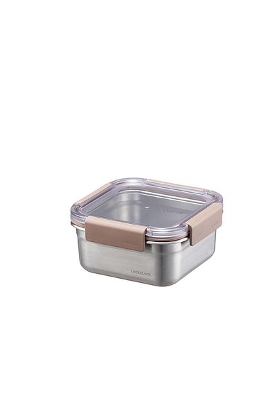 Lock & Lock Locknlock 700ml Stainless Steel Oven and Storage Container - Square Locked, Brown