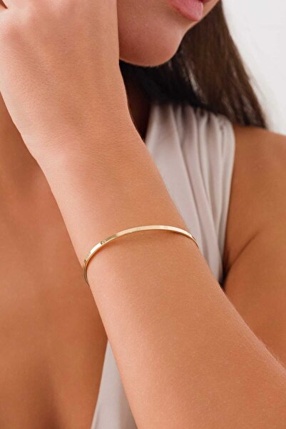 ZEYNEPLİ GOLD 14 Ayar Altın 2mm Elastik CRTER Kelepçe