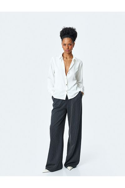Koton Buttoned Long Sleeve Classic Shirt