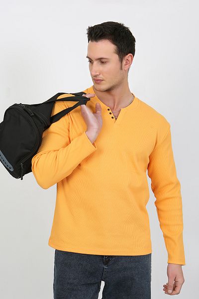 LACİVERTMEN 5524 NEW SEASON V CUT BUTTONED CASE Pullover