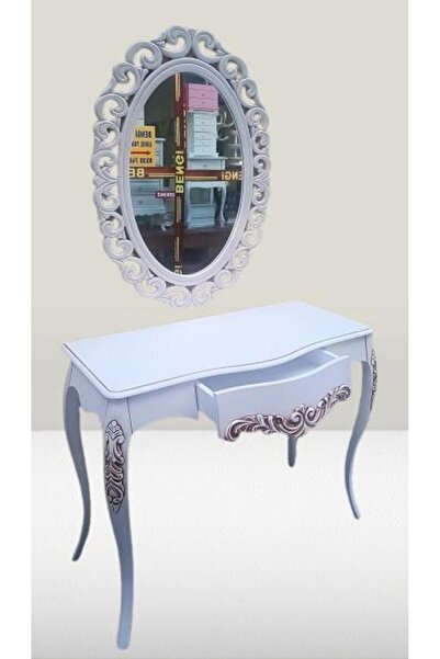 BENGİ TİCARET Dresuar MODEL 90522 Vintage Oymalı Bombe Kapak Kayın Lükens Aya...