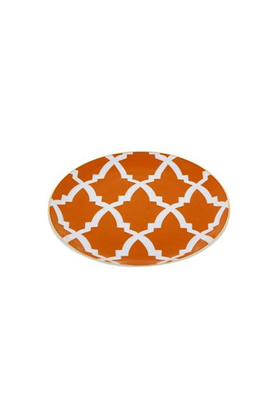 Porland Morocco Pattern3 Orange Flat Plate 17cm