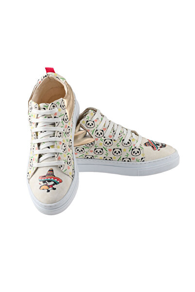 Streetfly Друковані кольорові танцюючі панди Дизайнерські жіночі кросівки