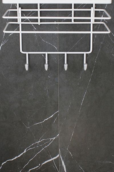 Sas Haus Washcloth Hanger - Stainless Bathroom Corner Hanger Organizer Towel Holder Compatible with All Shampoo Holders