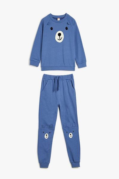 Koton 2-Piece Tracksuit Set for Baby Boy - Long Sleeve, Top and Elastic Waist