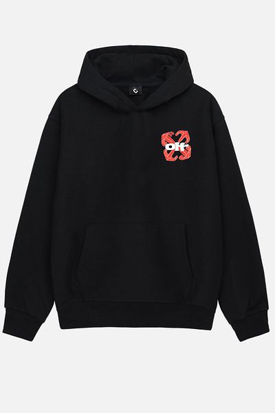 C&C OKULCUNUZ Wide Fit Oversize Hooded Kangaroo 3 Thread Hooded Black Sweatshirt
