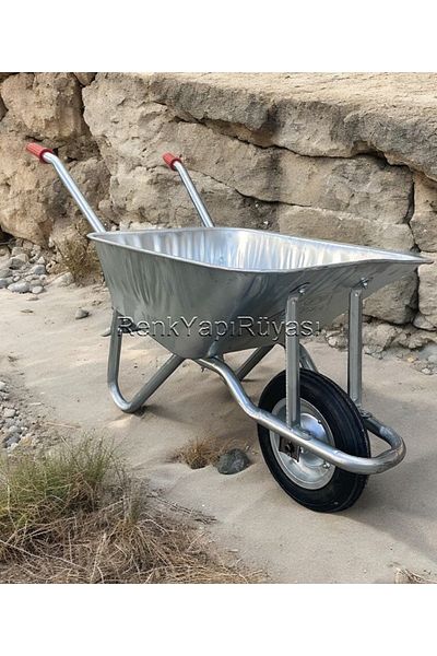 RENK YAPI RÜYASI 85Lt Steel Wheelbarrow - Load-Bearing and Construction Cart