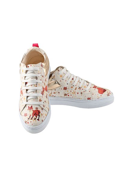 Streetfly Pantofi de damă cu imprimeu colorat de toamnă cu design Fox