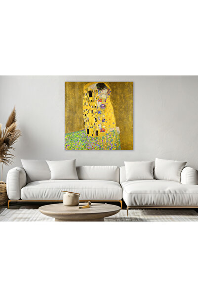 AllureArtDesign The Kiss Kanvas Tablo, Öpücük Tablo, Gustav Klimt Öpücük Tablo
