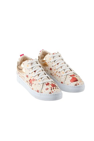 Streetfly Pantofi de damă cu imprimeu colorat de toamnă cu design Fox