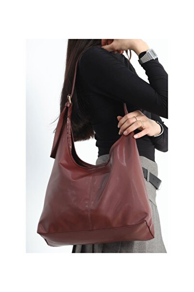 Armine Stylish Burgundy Convenient Daily Hand and Shoulder Bag Burgundy