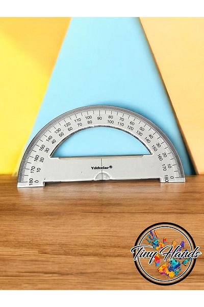 tiny hands 100mm Ruler Plastic Protractor Drawing Ruler