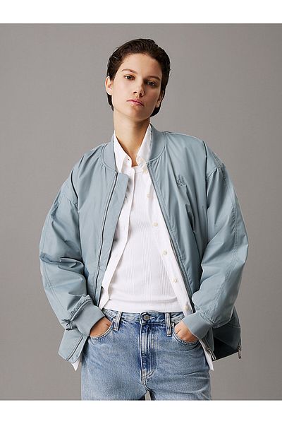 Calvin Klein Bunda - Sivá - Bežný strih