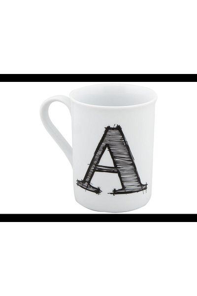 Porland Letter A Porcelain Mug