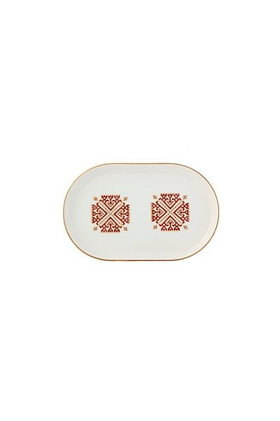 Porland Arabesque Pattern6 Boat Plate 18cm
