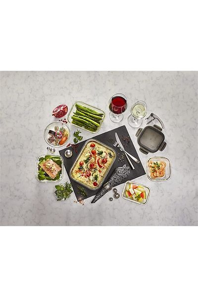 Lock & Lock Locknlock Euro Oven & Storage Container Quadrilateral 1.6 Lt Gray