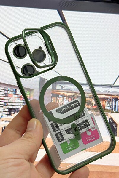 Lopard Apple iPhone 16 Pro Max Kılıf Kamera Korumalı Magsafe Metal Standlı Ka...