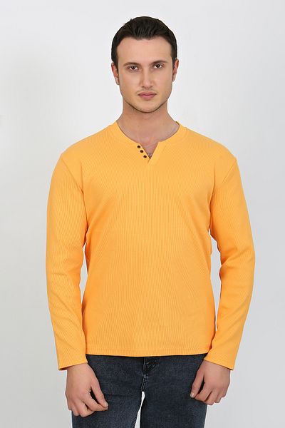 LACİVERTMEN 5524 NEW SEASON V CUT BUTTONED CASE Pullover