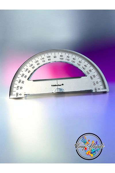 tiny hands 100mm Ruler Plastic Protractor Drawing Ruler