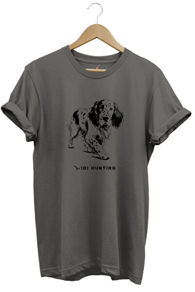 WİDİ Tricou gri pentru vânătoare Widi Hunting cu fermoar English Setter Desig...