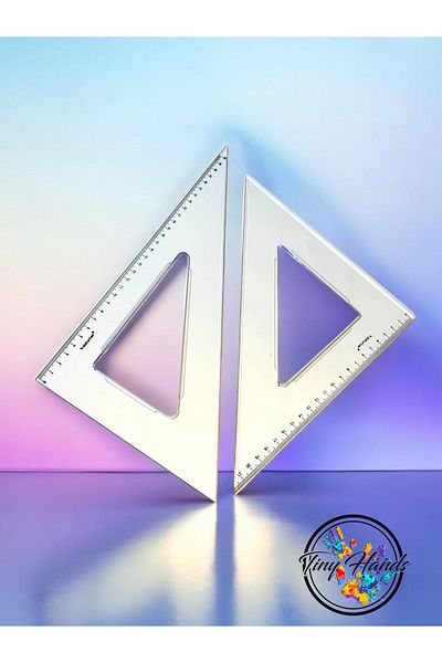 tiny hands Miter Set 31cm + 22cm 2Pcs Mitre Mitre Set 45-60Cc Ruler Set Triangle Ruler