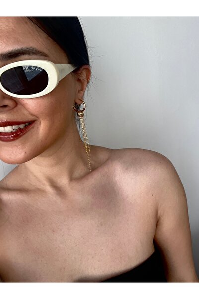 Hoop jewelery çelik sallantılı tasarım halka küpe