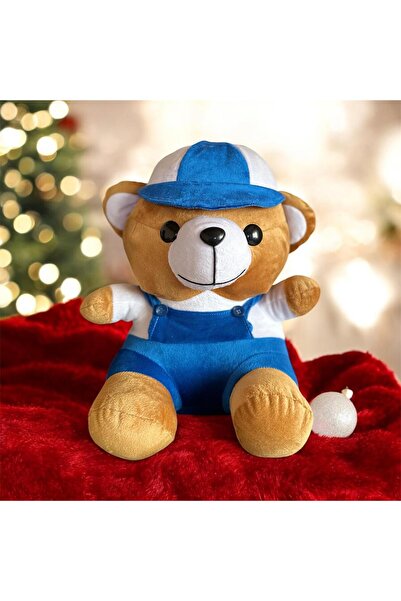 best hediye Hugs Baby Mavi Elbiseli Peluş Ayıcık 55 CM