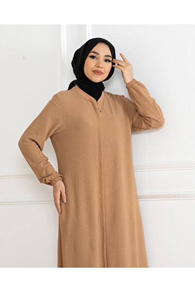 OKTAYUSTA COLLECTİON Απλό ημερήσιο ολόσωμο Abaya με κρυφό πατιλέτο