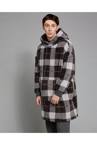 Kübra Tekstil Unisex Oversize Φορητή κουβέρτα, Fleece με κουκούλα, κουβέρτα τηλεόρασης
