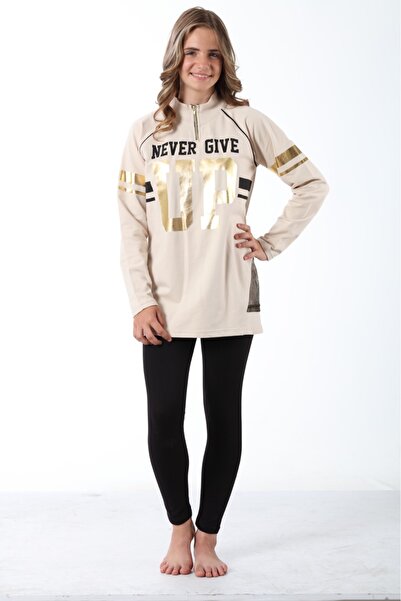 MODA Set Swea tricou pentru fete - mâneci lungi, talie înaltă, design modern ...